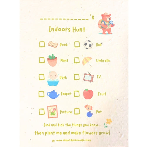 Indoors Hunt Activity Sheet